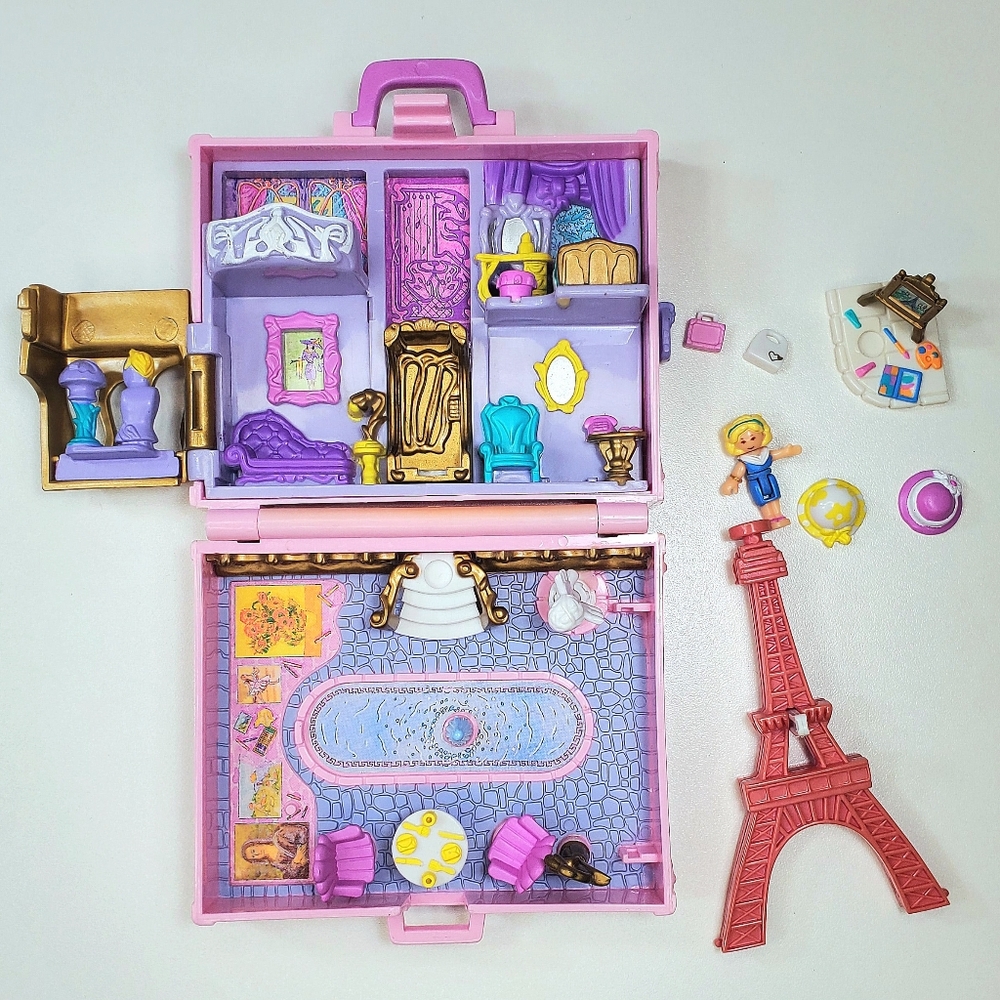 Vintage 1996 Bluebird Polly Pocket Polly In Paris Nearly Complete